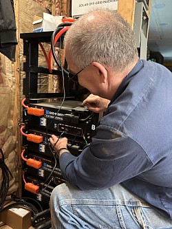 Solar off grid battery storage